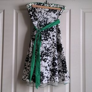 Strapless summer cocktail dress